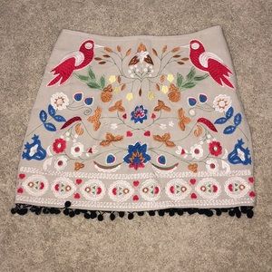Impeccable Pig Embroidered Skirt